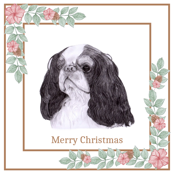 King Charles Spaniel Christmas Card Choice of 3 Card Designs Single or Multi Pack