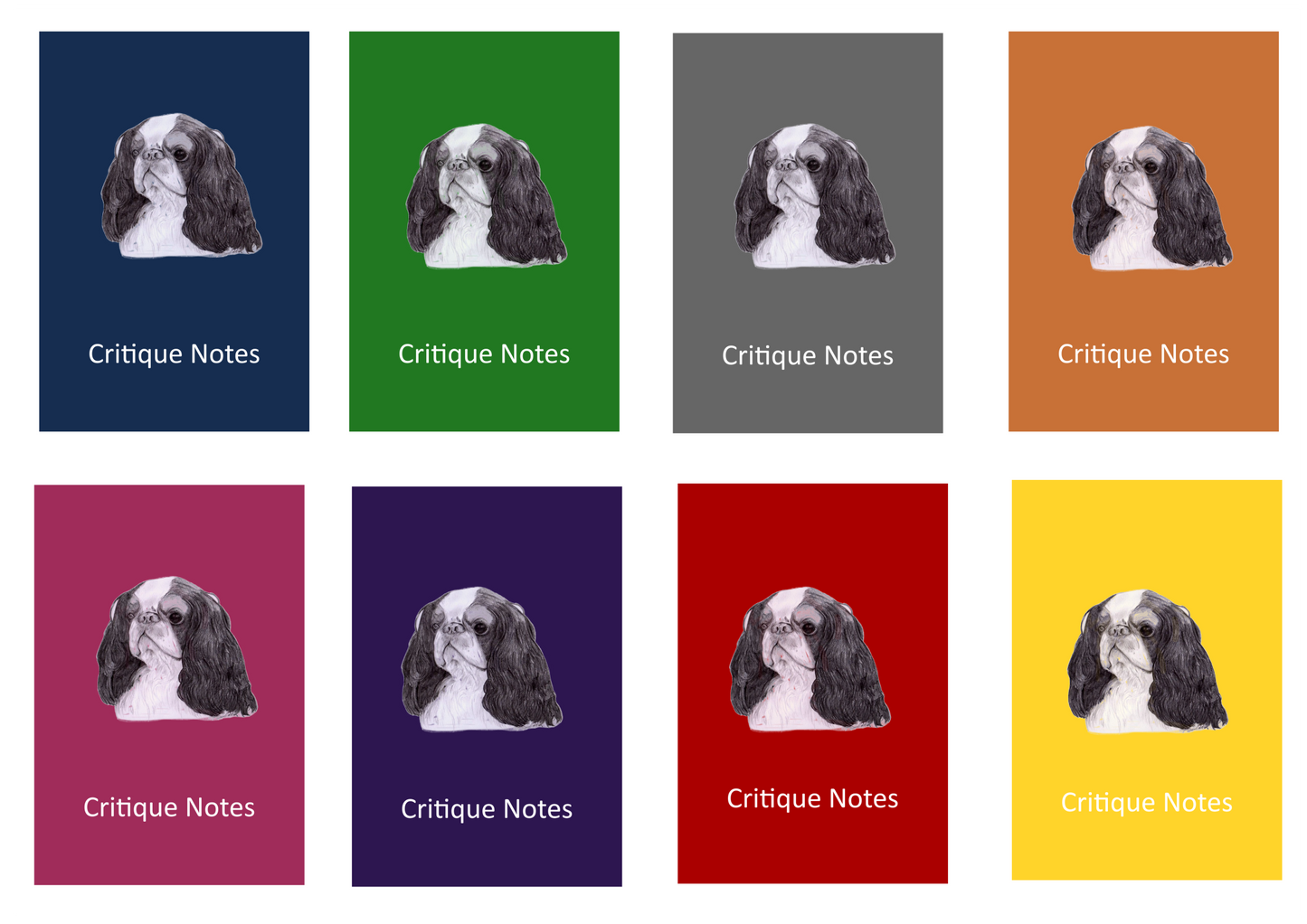 King Charles Spaniel Dog Show Judging Critique Notes Book A5