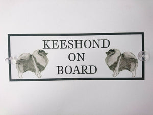 Keeshond On Board Car Sign