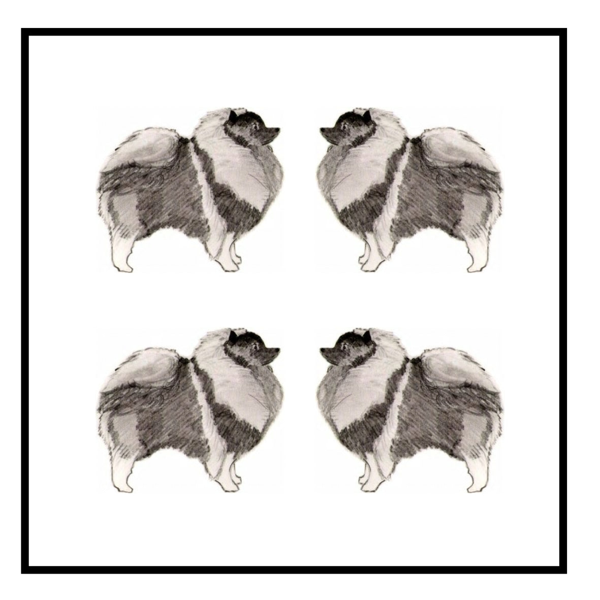 Keeshond Greeting Card Choice of 6 Designs BIRTHDAY, THINKING OF YOU, BLANK