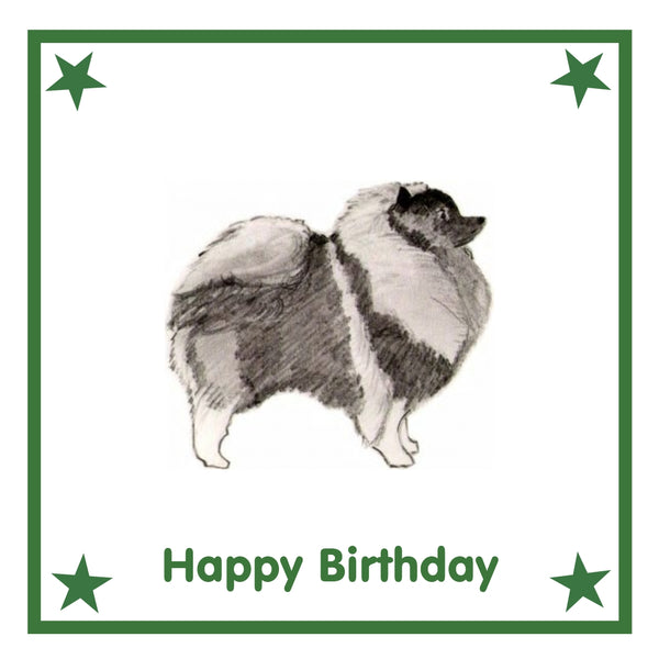 Keeshond Greeting Card Choice of 6 Designs BIRTHDAY, THINKING OF YOU, BLANK