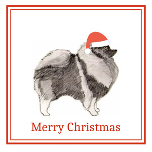 Keeshond Christmas Cards Pack of 6