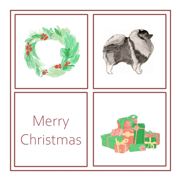 Keeshond Christmas Card Choice of 3