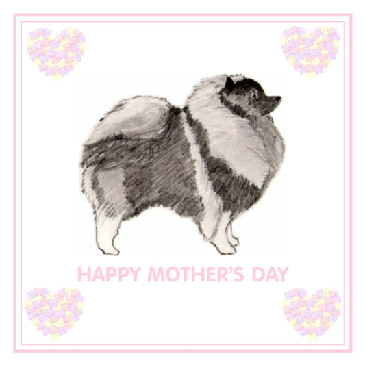 Keeshond Mother's Day Card PERSONALISATION AVAILABLE