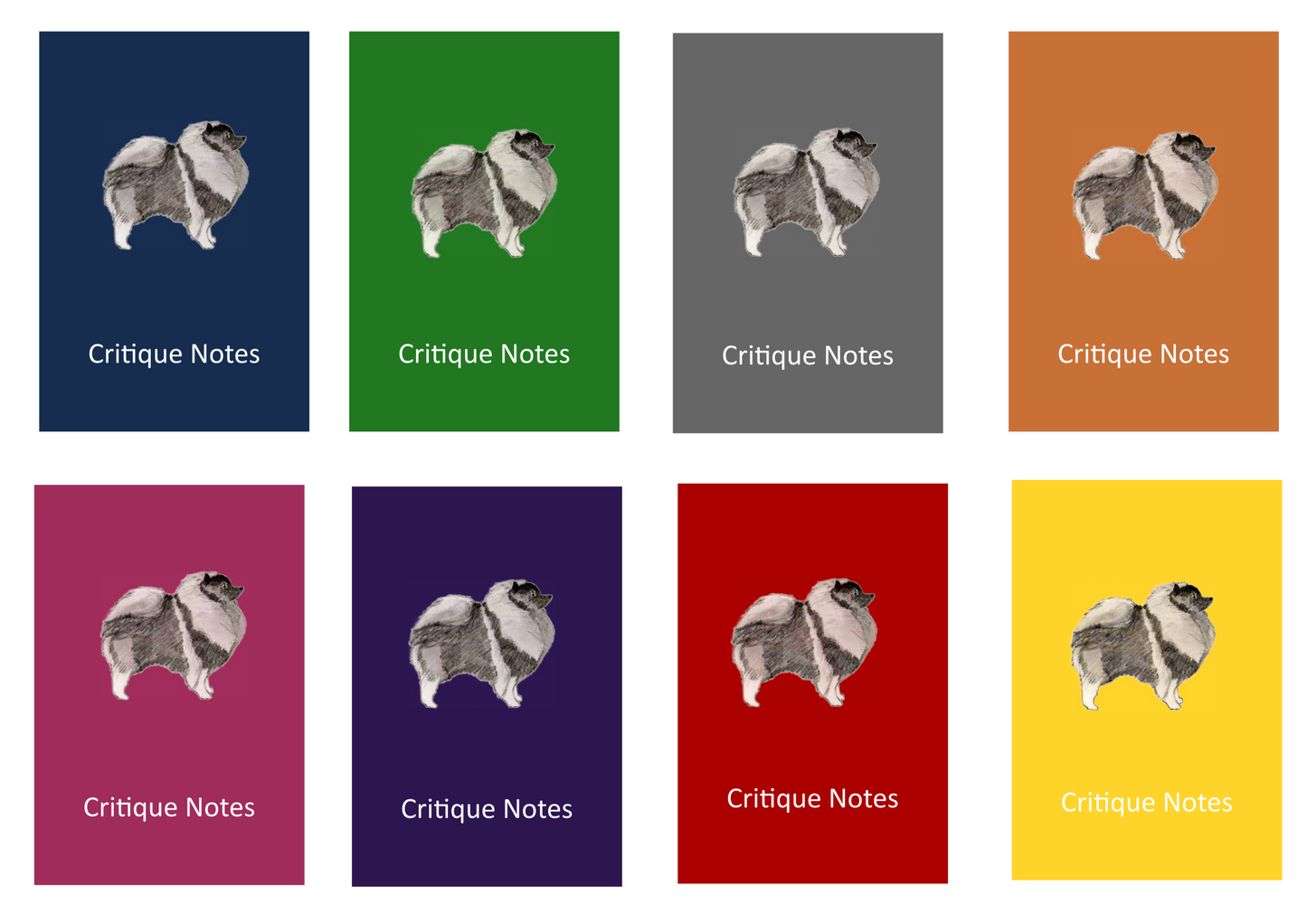 Keeshond Dog Show Judging Critique Notes Book A5