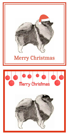 Keeshond Christmas Cards Pack of 6