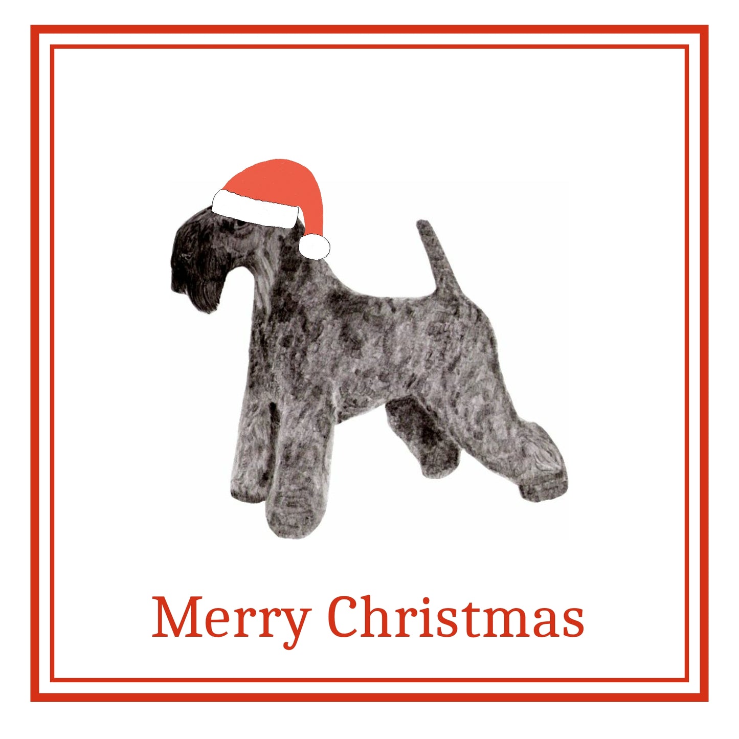 Kerry Blue Terrier Christmas Cards Pack of 6