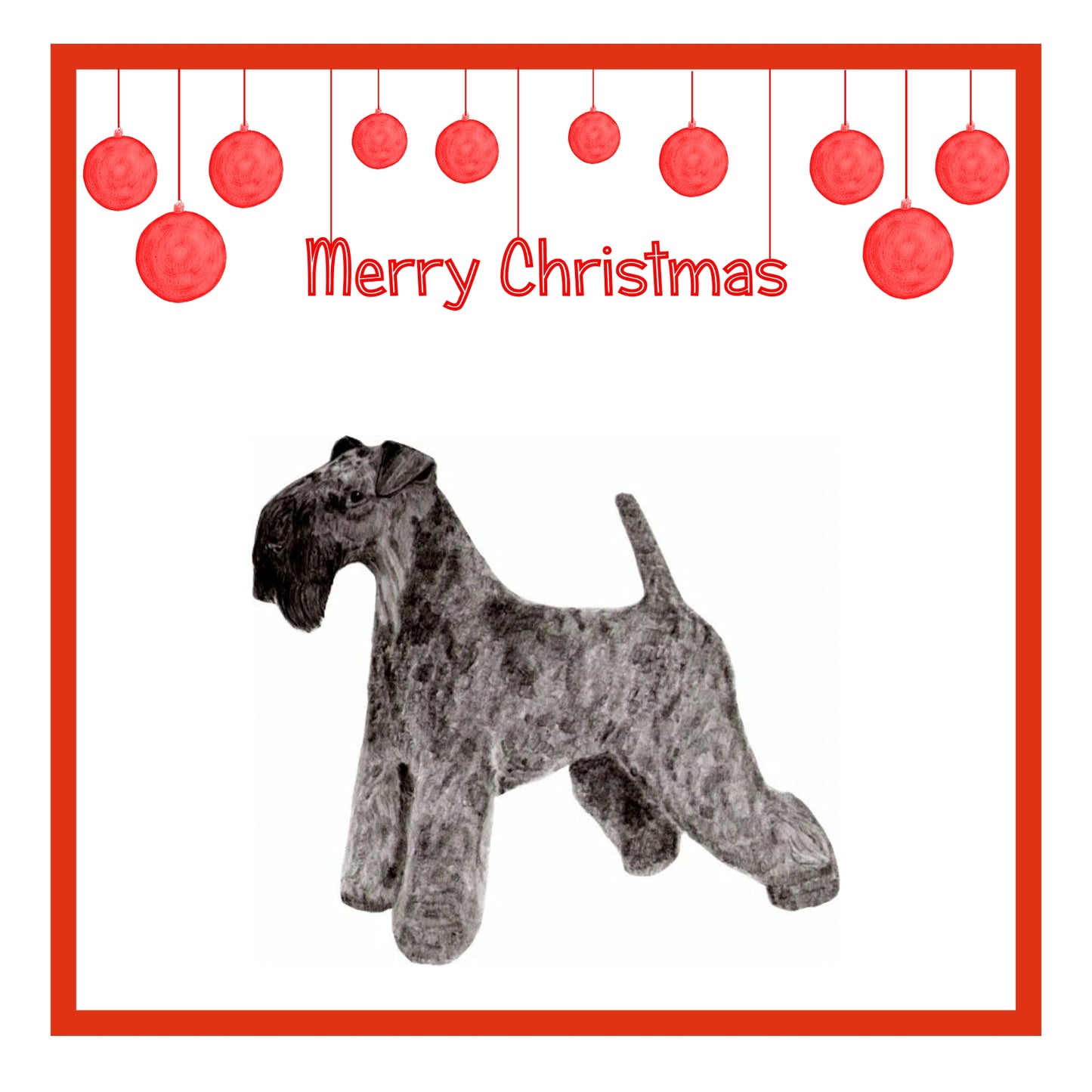 Kerry Blue Terrier Christmas Card Choice of 3