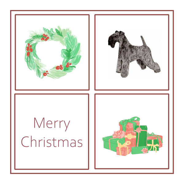 Kerry Blue Terrier Christmas Card Choice of 3