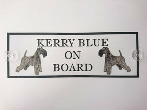 Kerry Blue Terrier On Board Car Sign