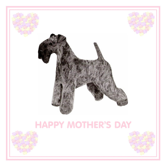 Kerry Blue Terrier Mother's Day Card PERSONALISATION AVAILABLE