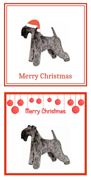 Kerry Blue Terrier Christmas Cards Pack of 6
