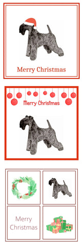 Kerry Blue Terrier Christmas Card Choice of 3