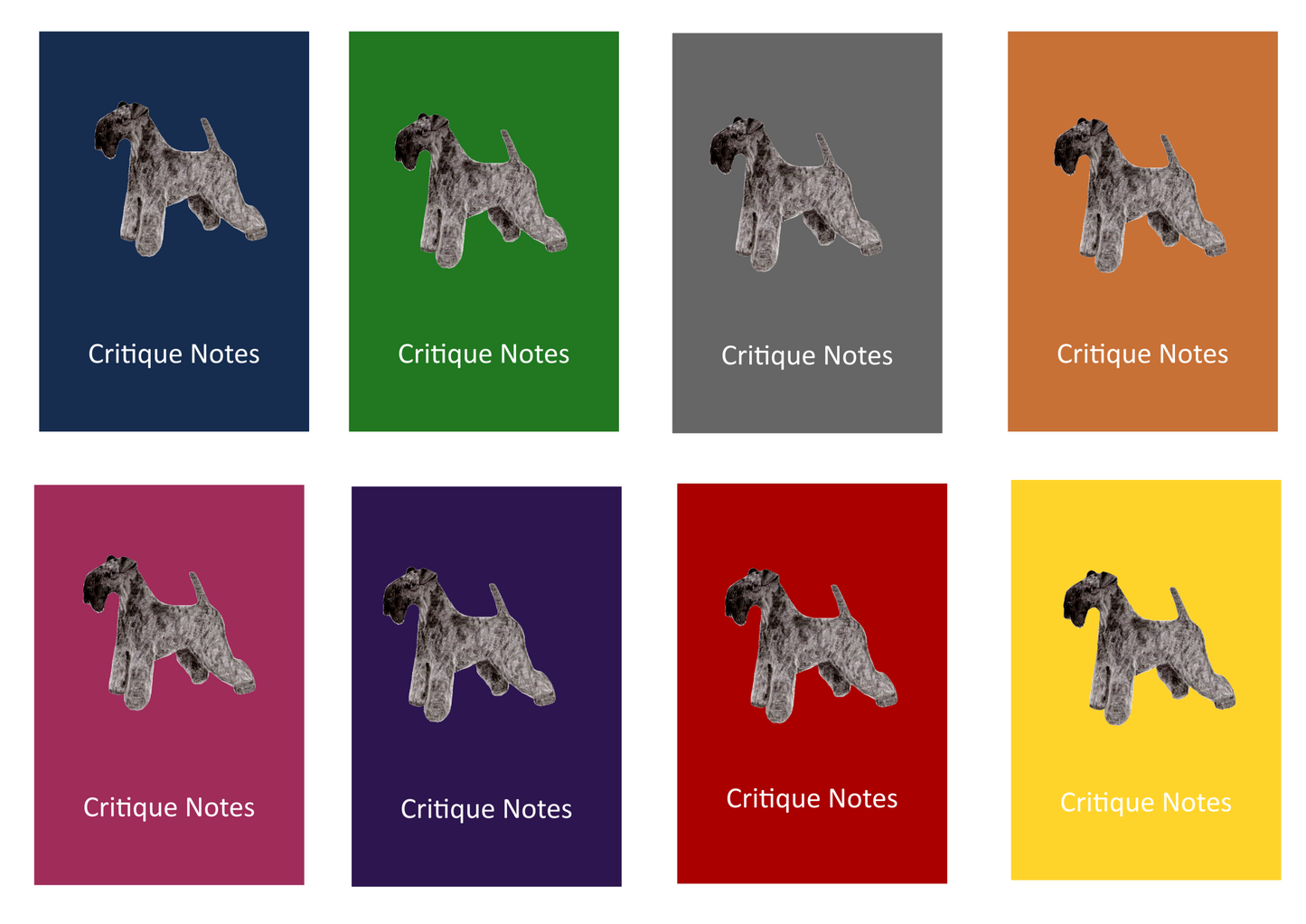 Kerry Blue Terrier Dog Show Judging Critique Notes Book A5