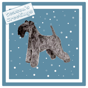 Kerry Blue Terrier Christmas Card Choice of 3 Card Designs Single or Multi Pack