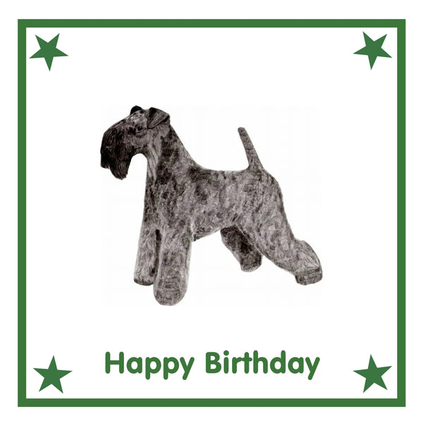 Kerry Blue Terrier Greeting Card Choice of 6 Designs BIRTHDAY, THINKING OF YOU, BLANK