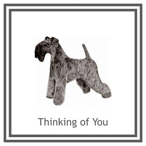 Kerry Blue Terrier Greeting Card Choice of 6 Designs BIRTHDAY, THINKING OF YOU, BLANK