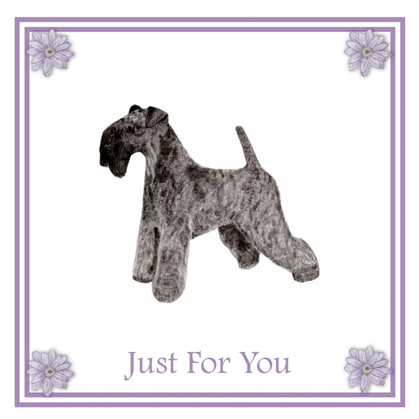 Kerry Blue Terrier Greeting Card Choice of 6 Designs BIRTHDAY, THINKING OF YOU, BLANK