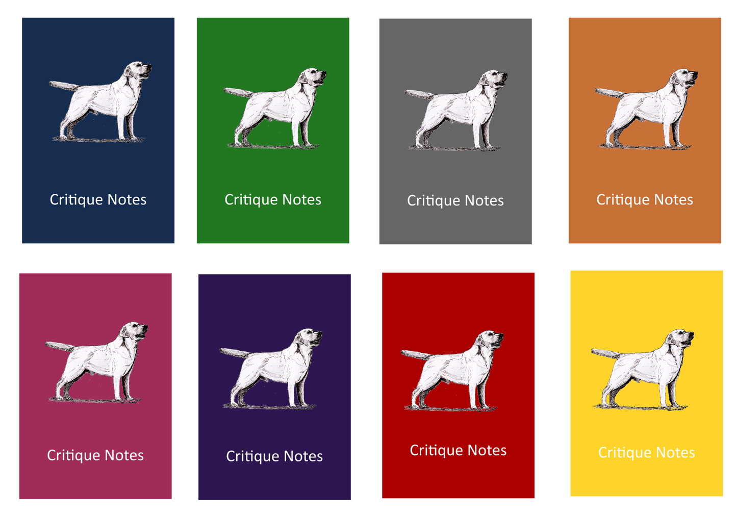 Labrador Retriever Dog Show Judging Critique Notes Book A5