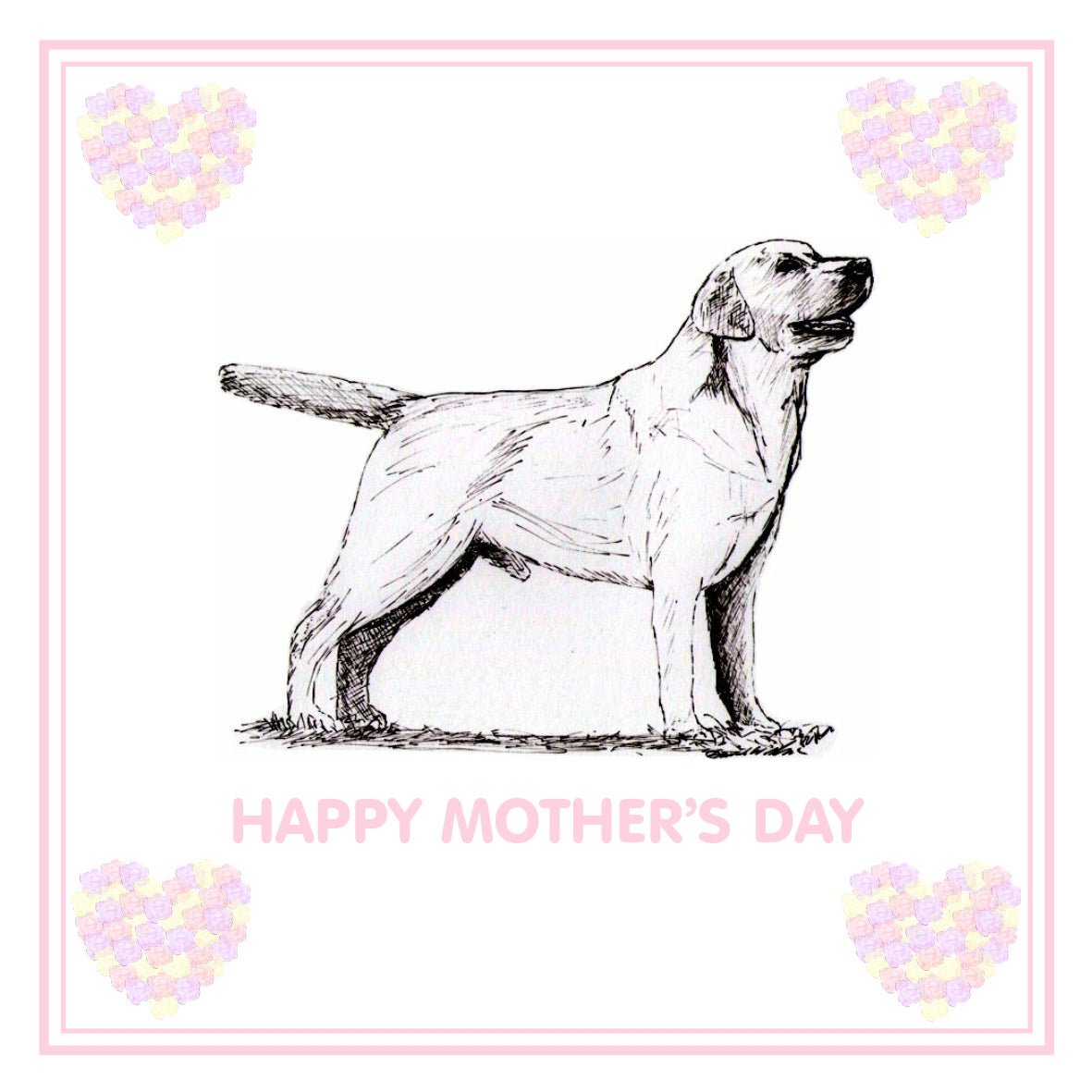 Labrador Retriever Mother's Day Card PERSONALISATION AVAILABLE