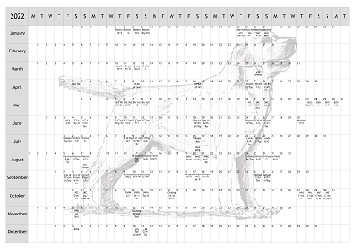 Labrador Retriever Dog Show 2022 Year Planner A4