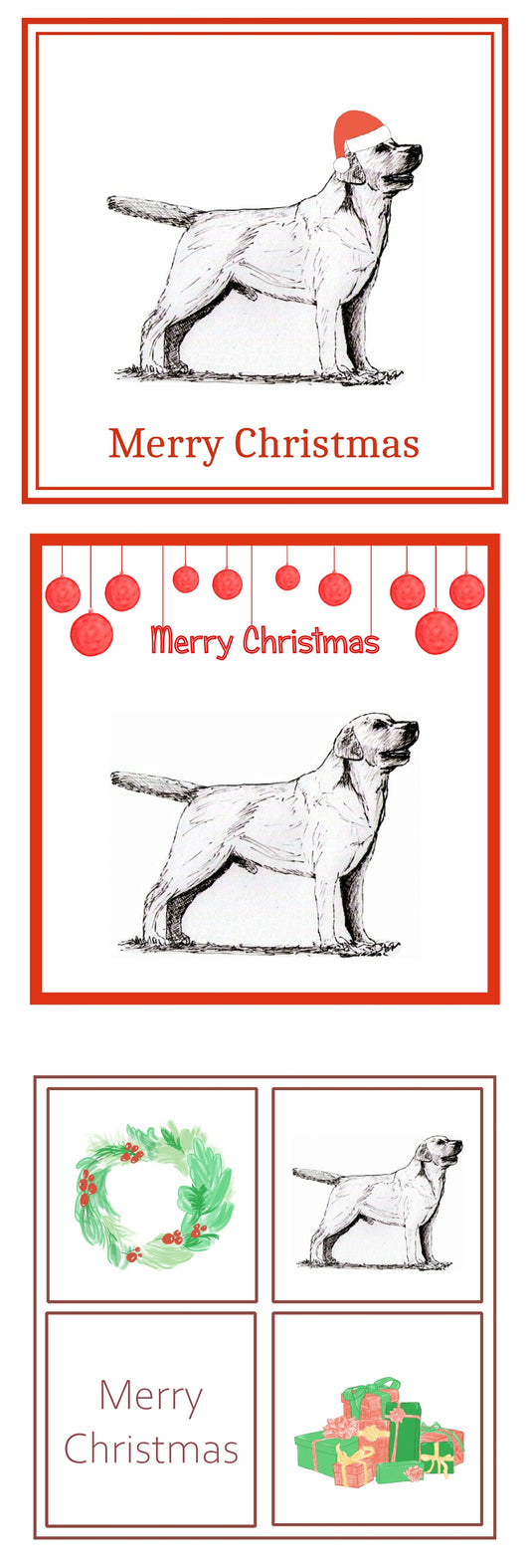 Labrador Retriever Christmas Card Choice of 3