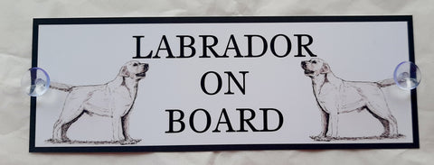 Labrador On Board Car Sign