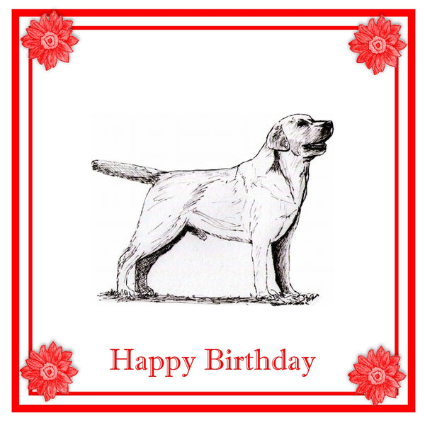 Labrador Retriever Greeting Card Choice of 6 Designs BIRTHDAY, THINKING OF YOU, BLANK