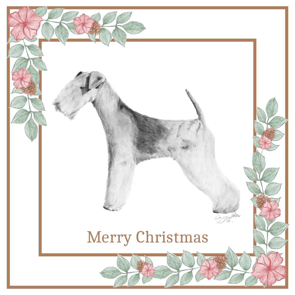 Lakeland Terrier Christmas Card Choice of 3 Card Designs Single or Multi Pack