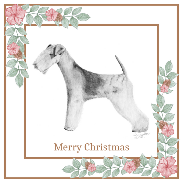 Lakeland Terrier Christmas Card Choice of 3 Card Designs Single or Multi Pack