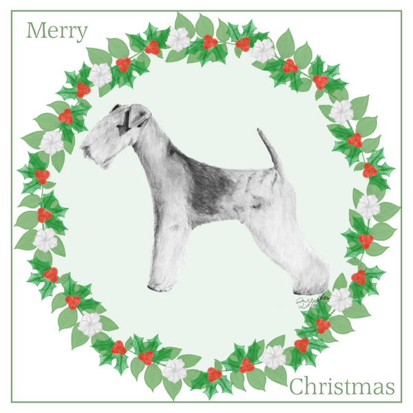 Lakeland Terrier Christmas Card Choice of 3 Card Designs Single or Multi Pack