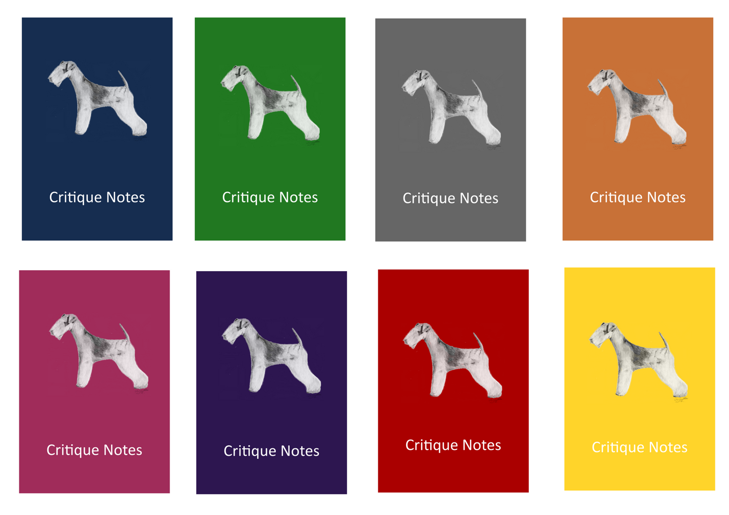 Lakeland Terrier Dog Show Judging Critique Notes Book A5