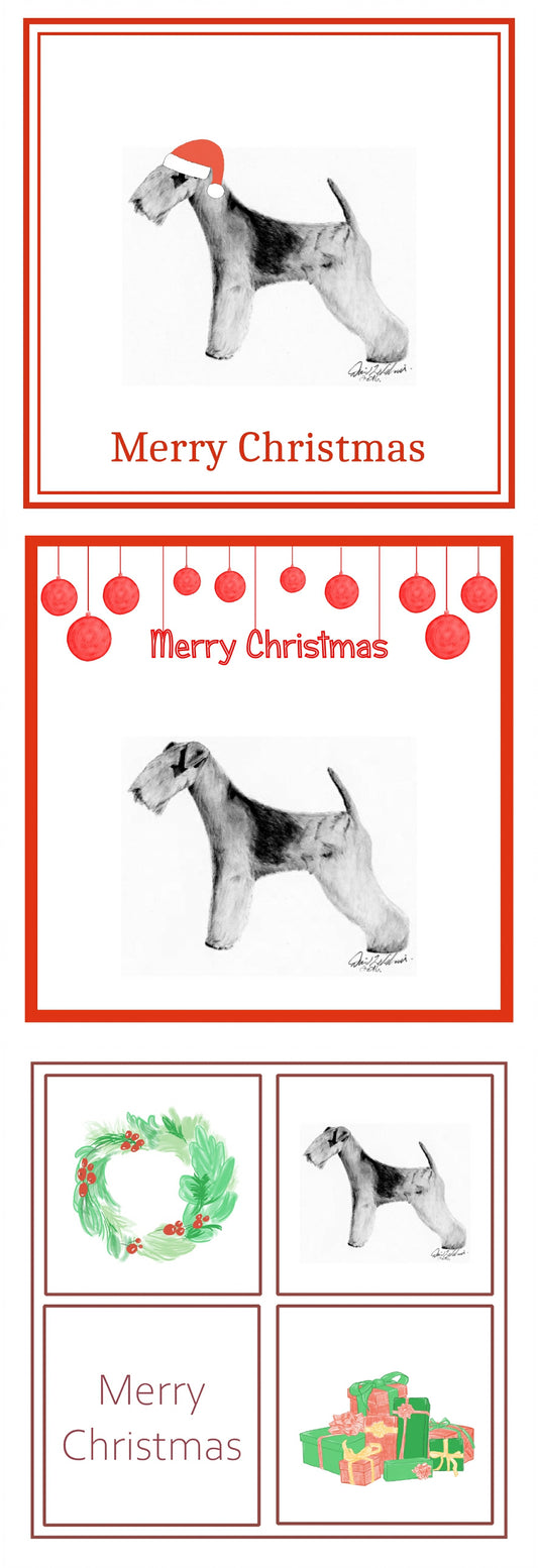 Lakeland Terrier Christmas Card Choice of 3