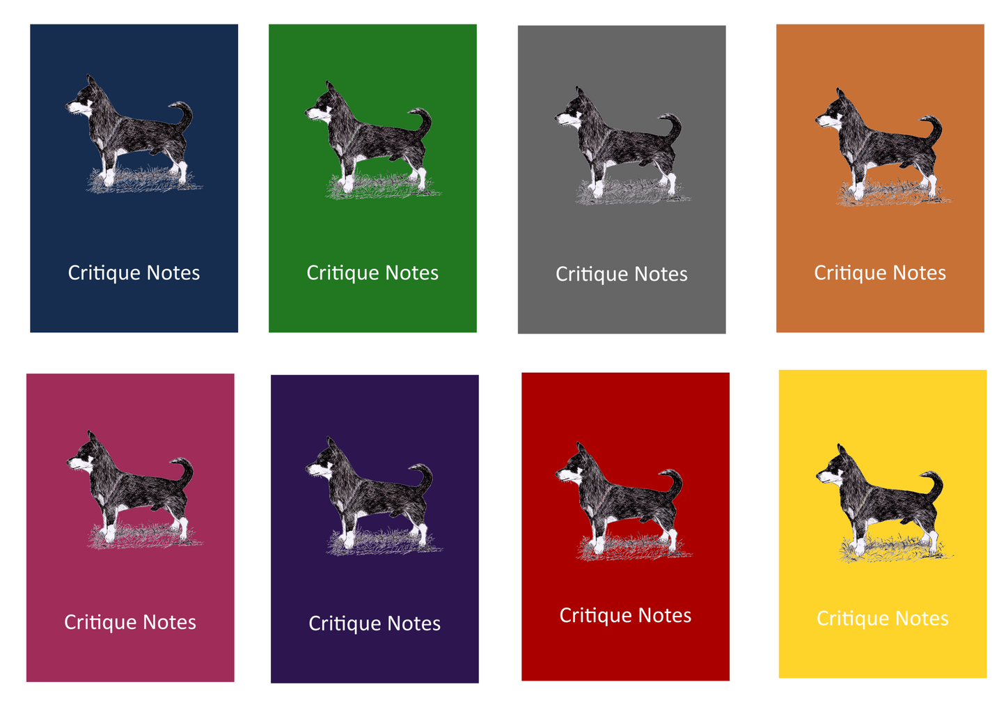 Lancashire Heeler Dog Show Judging Critique Notes Book A5