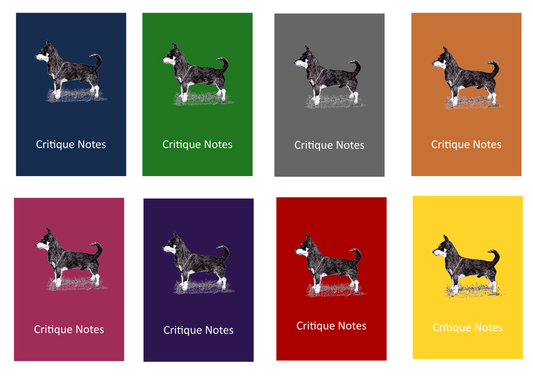 Lancashire Heeler Dog Show Judging Critique Notes Book A5