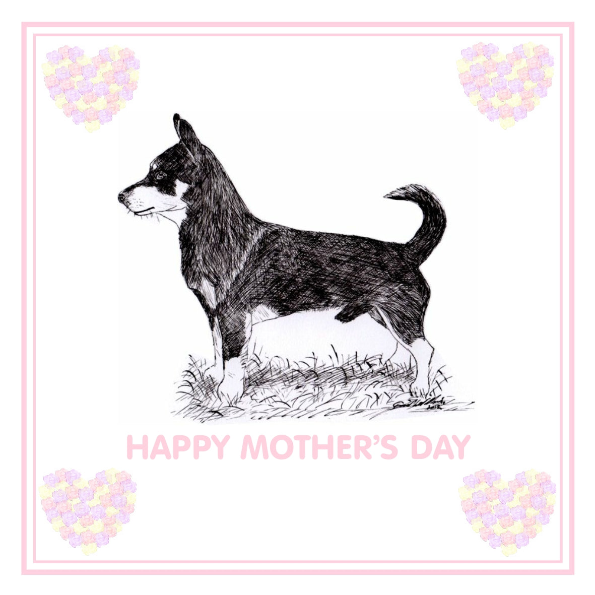 Lancashire Heeler Mother's Day Card PERSONALISATION AVAILABLE
