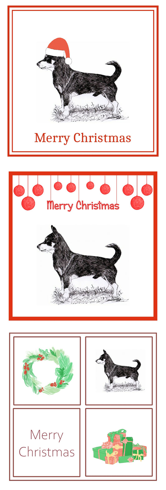 Lancashire Heeler Christmas Card Choice of 3