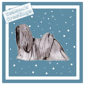 Lhasa Apso Christmas Card Choice of 3 Card Designs Single or Multi Pack