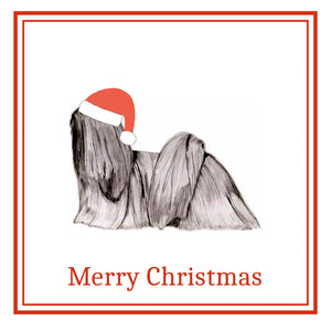 Lhasa Apso Christmas Card Choice of 3
