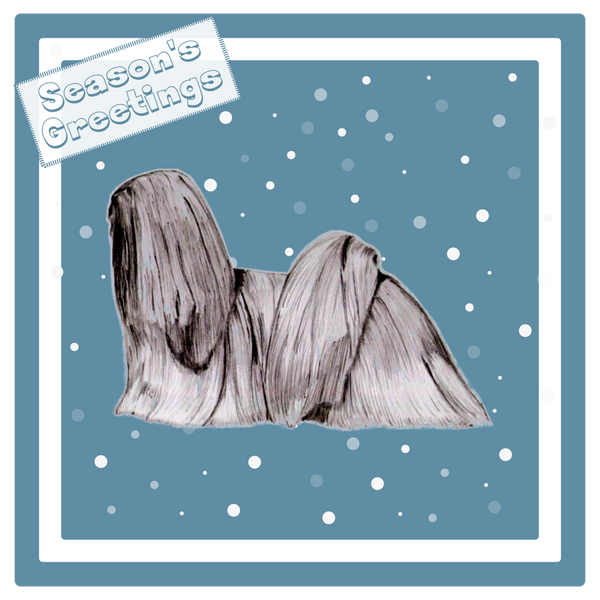 Lhasa Apso Christmas Card Choice of 3 Card Designs Single or Multi Pack