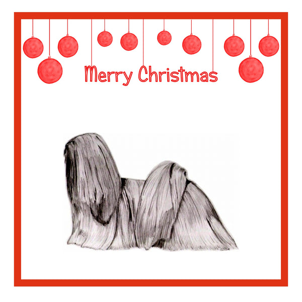 Lhasa Apso Christmas Card Choice of 3