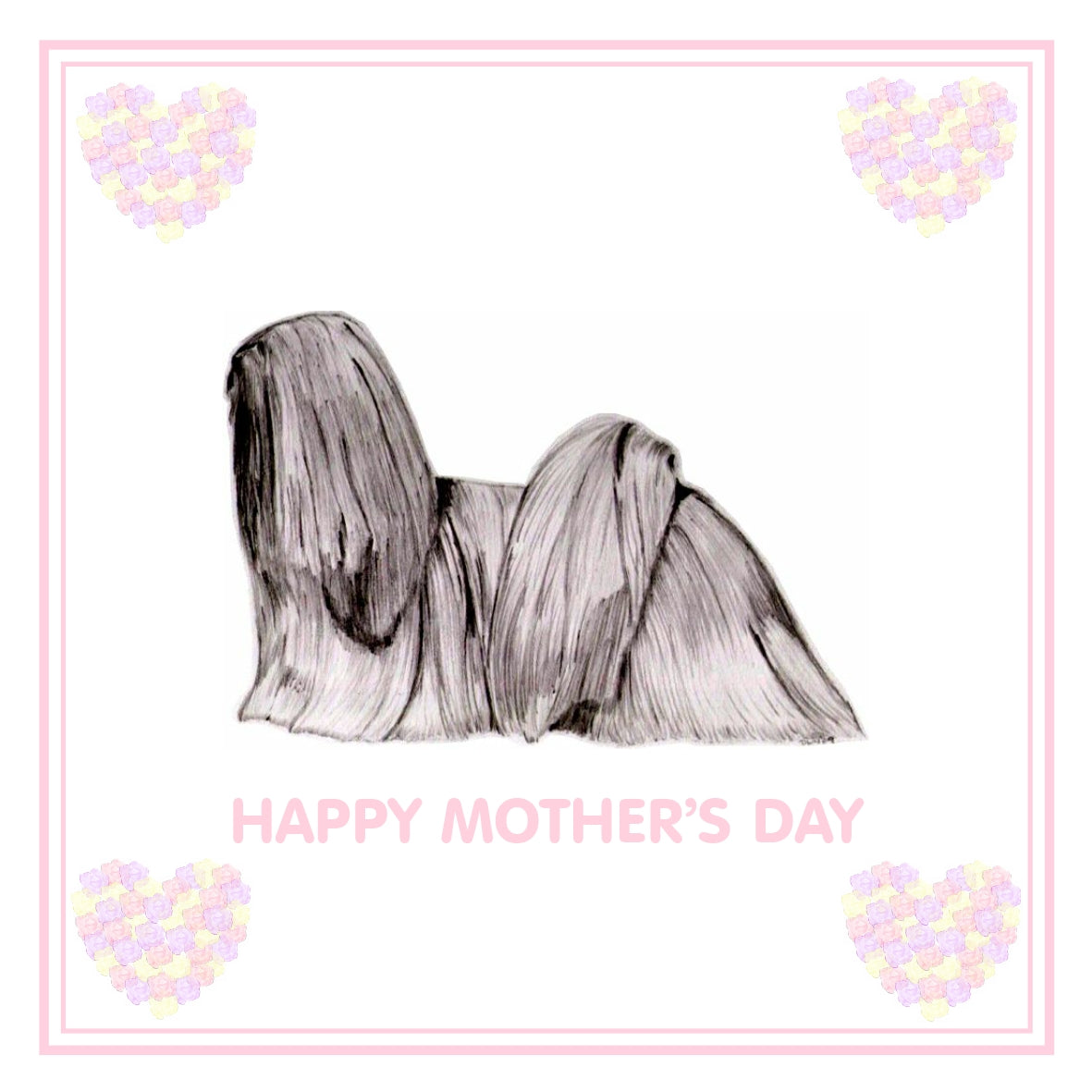 Lhasa Apso Mother's Day Card PERSONALISATION AVAILABLE