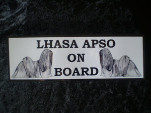 Lhasa Apso On Board Car Sign