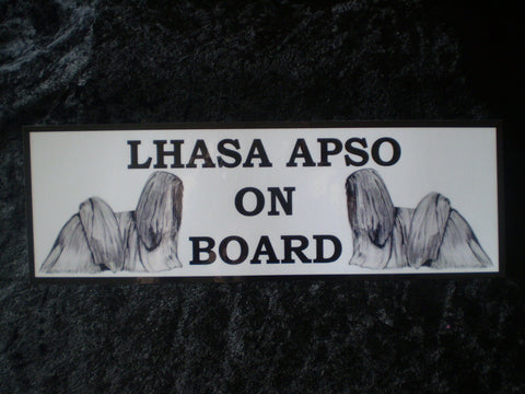 Lhasa Apso On Board Car Sign