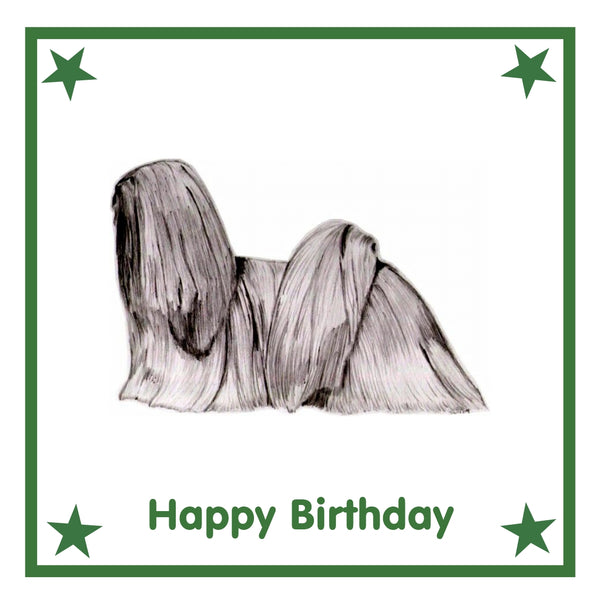 Lhasa Apso Greeting Card Choice of 6 Designs BIRTHDAY, THINKING OF YOU, BLANK