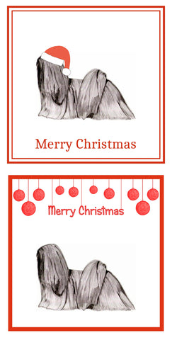 Lhasa Apso Christmas Cards Pack of 6