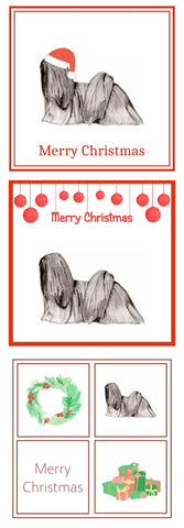 Lhasa Apso Christmas Card Choice of 3