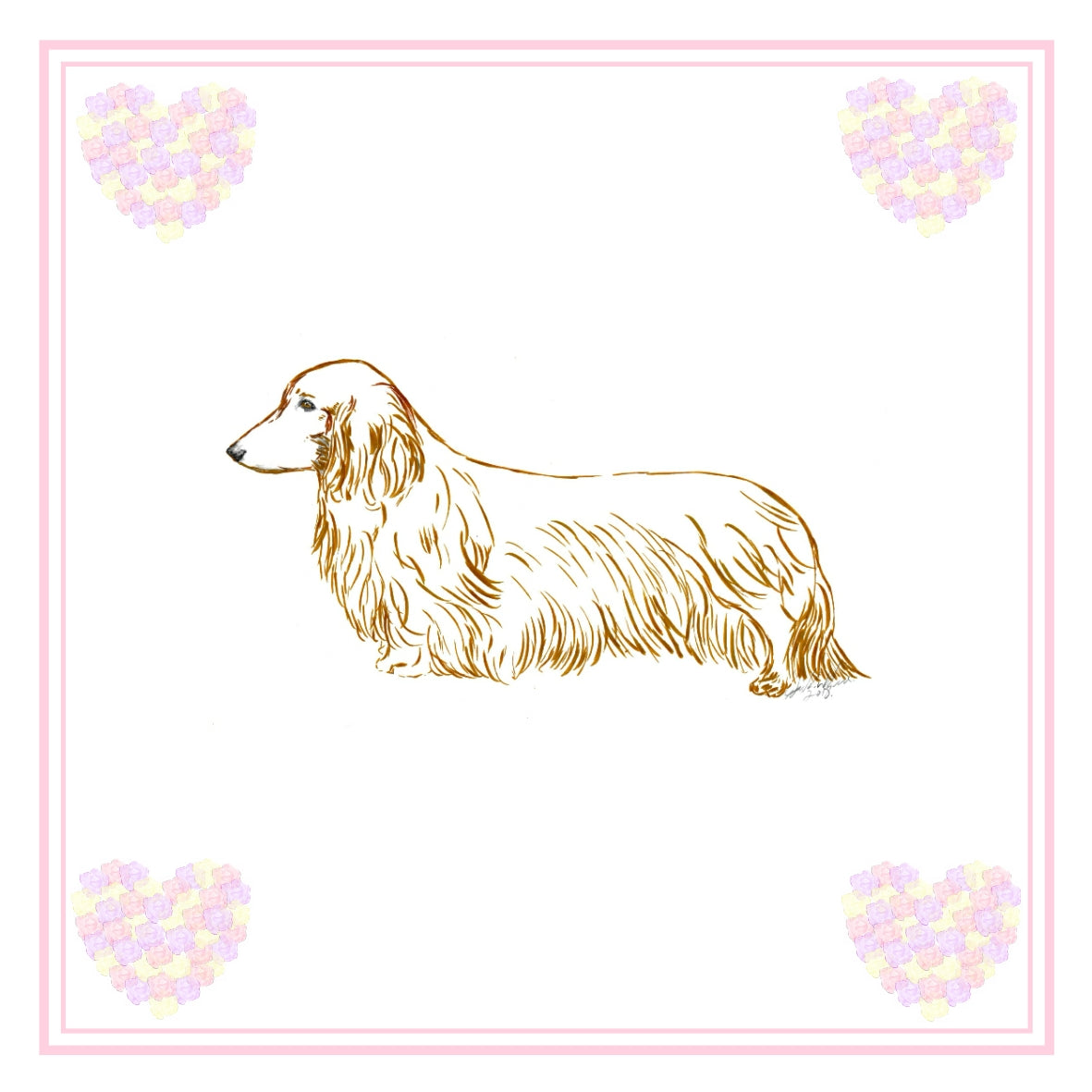 Dachshund L/H Greeting Card Choice of 6 Designs BIRTHDAY, THINKING OF YOU, BLANK