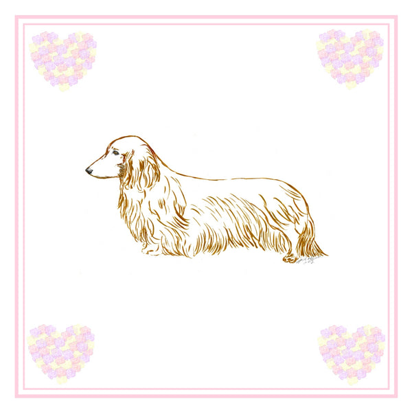 Dachshund L/H Greeting Card Choice of 6 Designs BIRTHDAY, THINKING OF YOU, BLANK