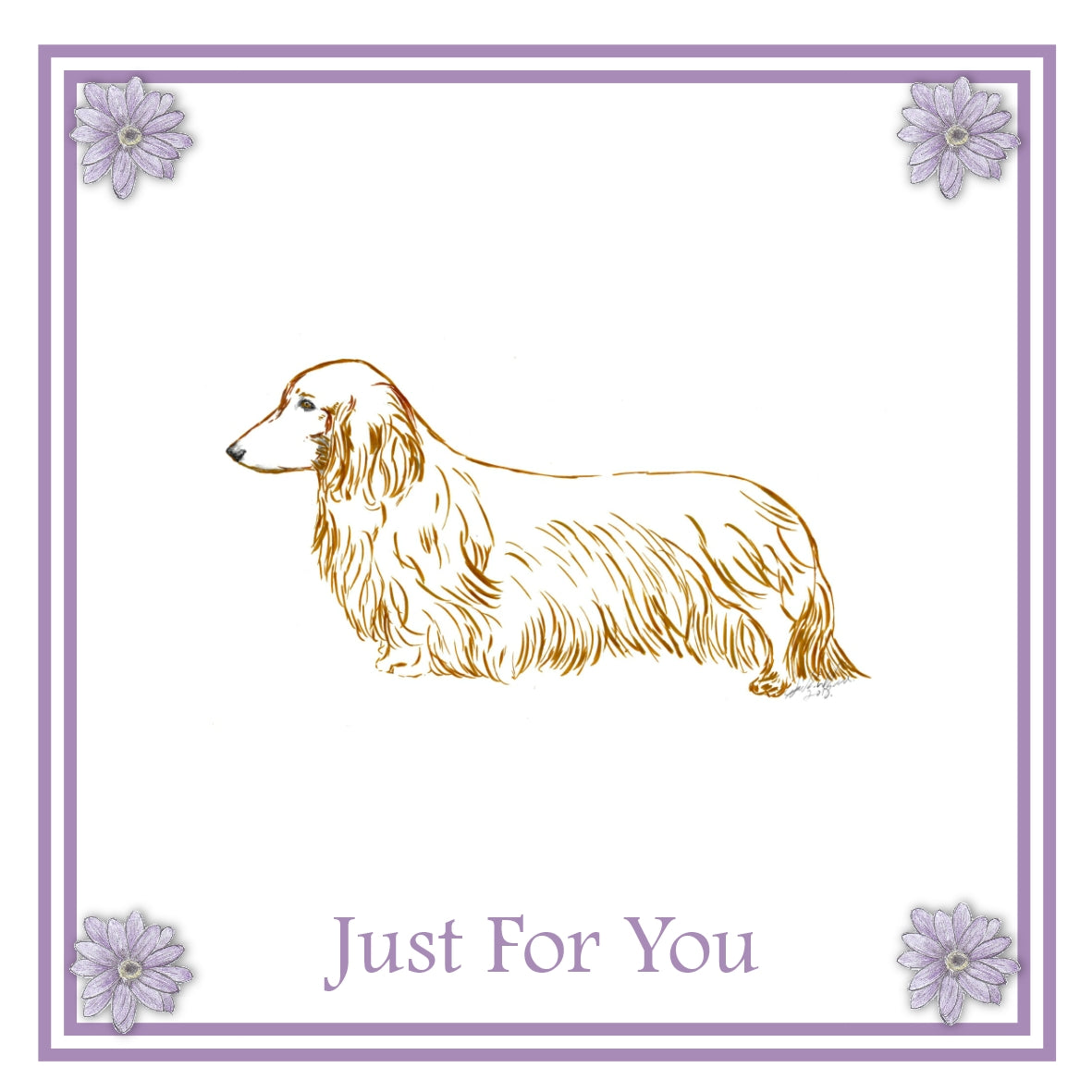 Dachshund L/H Greeting Card Choice of 6 Designs BIRTHDAY, THINKING OF YOU, BLANK
